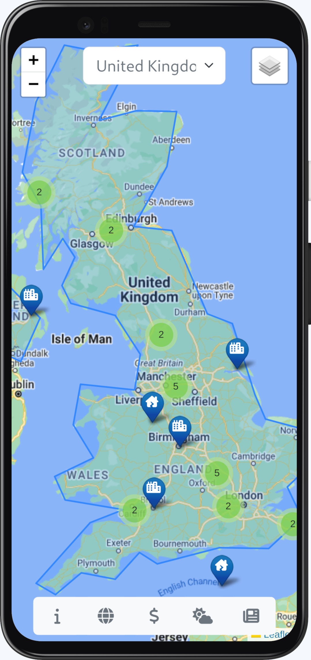 gazetteer project mobile view