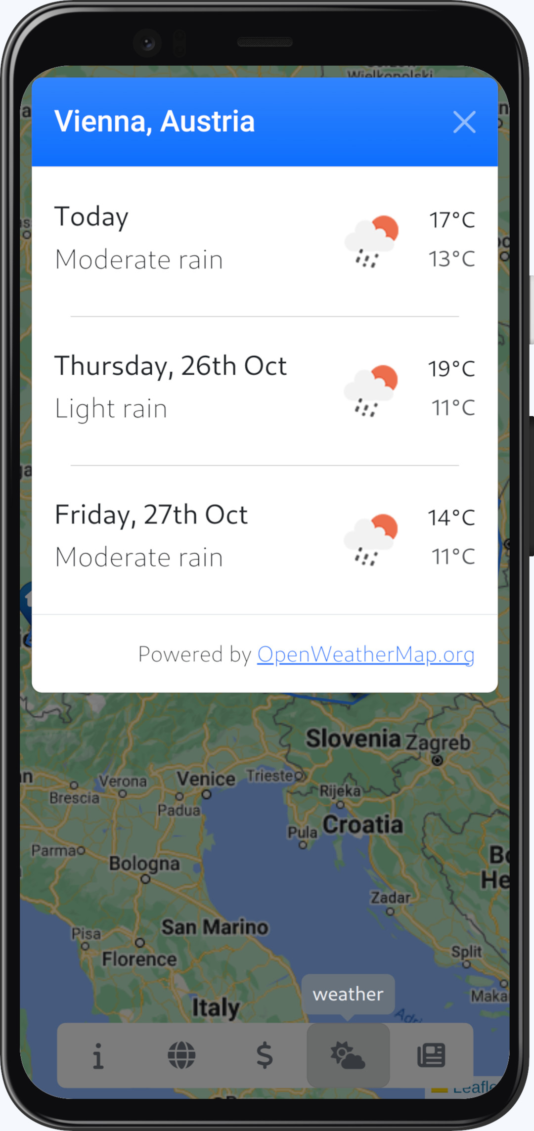 gazetteer project mobile view